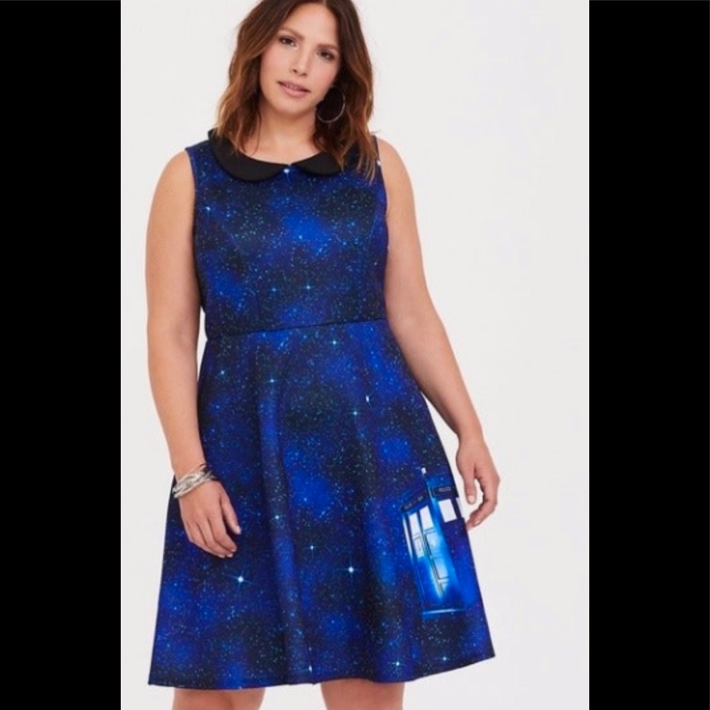 DOCTOR WHO COLLECTION TARDIS SKATER DRESS BLUE 1X
